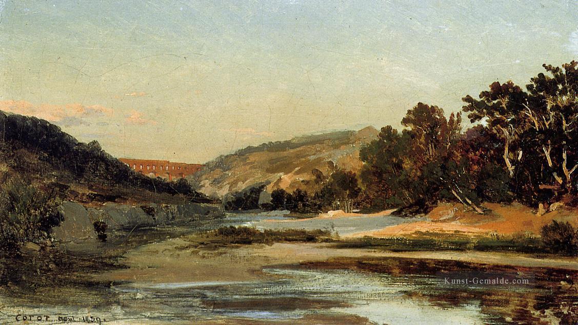 Das Aquädukt im Tal plein air Romantik Jean Baptiste Camille Corot Ölgemälde